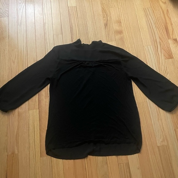 LOFT Black Long Sleeve Blouse Size Large - Picture 4 of 6